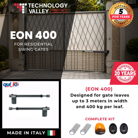 Quiko Italy EON 400 Automatic Swing Gate  –  أفضل موتور  مفصلى لبوابة  سكنية في مصر
