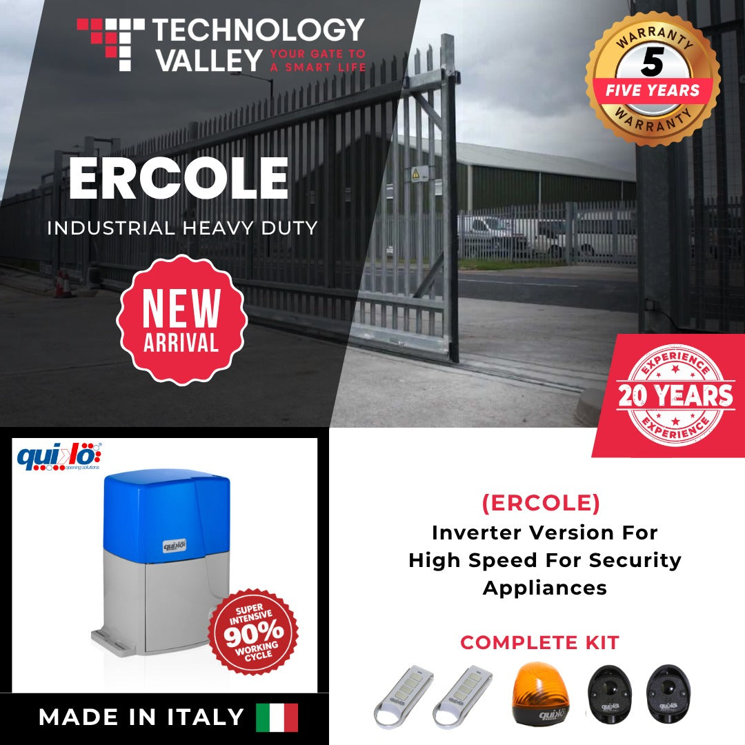 Quiko Italy Ercole 2500 Industrial Sliding Gate Opener 2500kg – Best Seller in Egypt | موتور بوابة منزلقة 2,5 طن في مصر