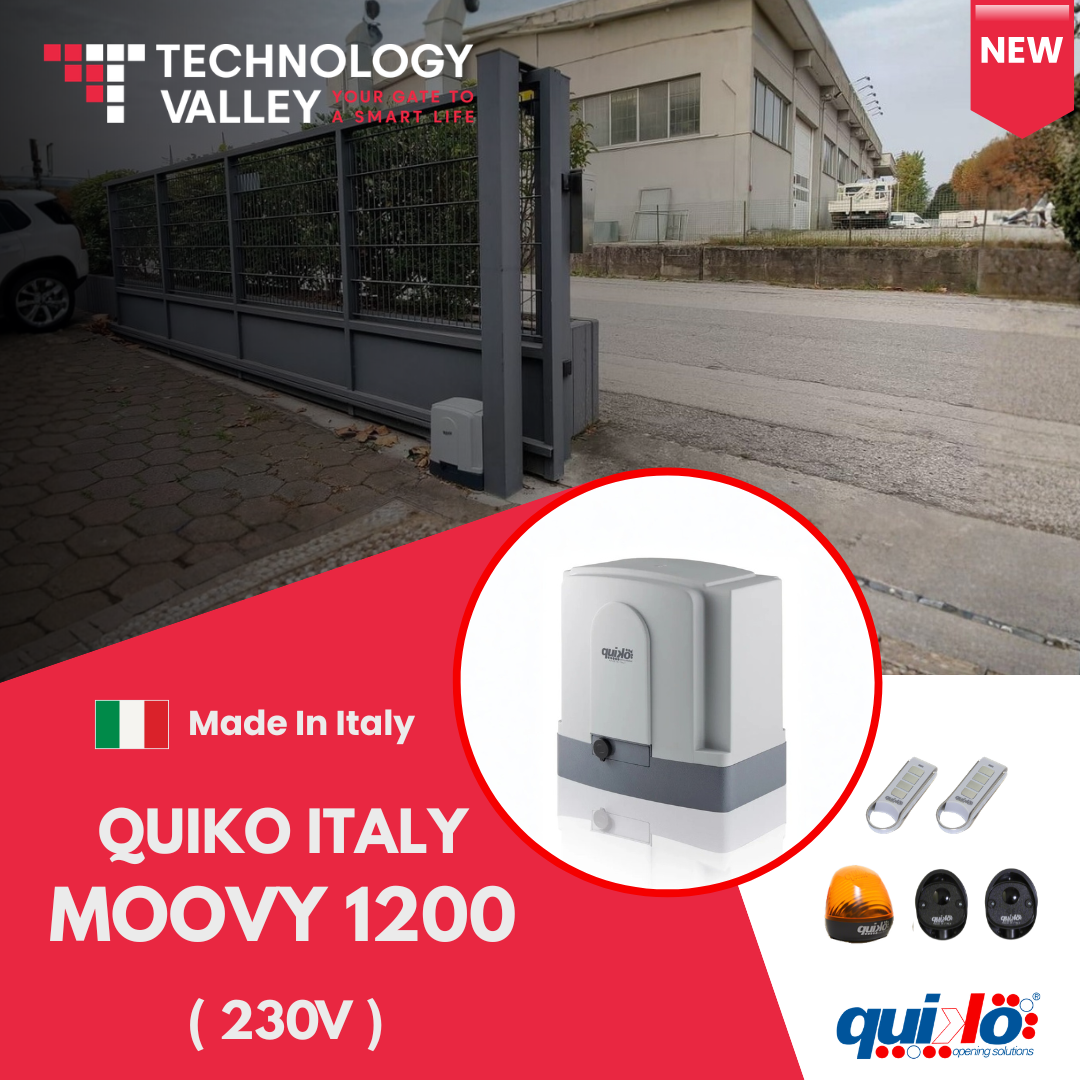 Quiko Italy Moovy 1200 Heavy Duty Sliding Gate Opener - 1200kg Capacity | Made in Italy