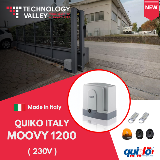 Quiko Italy Moovy 1200 Heavy Duty Sliding Gate Opener - 1200kg Capacity | Made in Italy