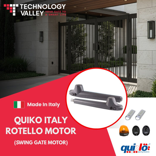 Quiko Italy Rotello R400 Heavy Duty Automatic Swing Gate Opener - 2m/900kg or 4.5m/400kg | Made in Italy