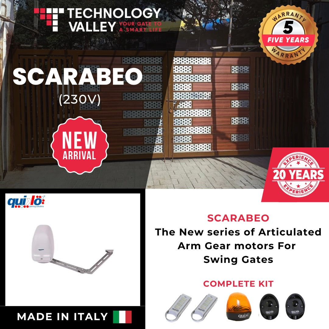Quiko Italy SCARABEO  articulated arm Automatic Swing Gate  –  موتور مفصلى لبوابة (بدون تكسير)في مصر