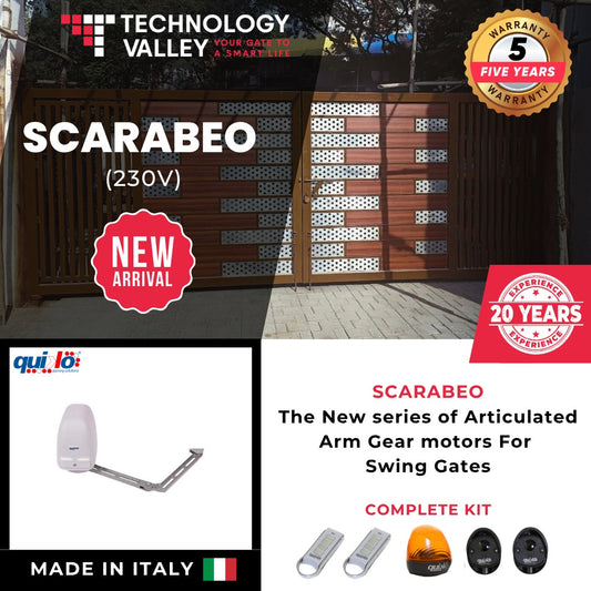 Quiko Italy SCARABEO  articulated arm Automatic Swing Gate  –  موتور مفصلى لبوابة (بدون تكسير)في مصر
