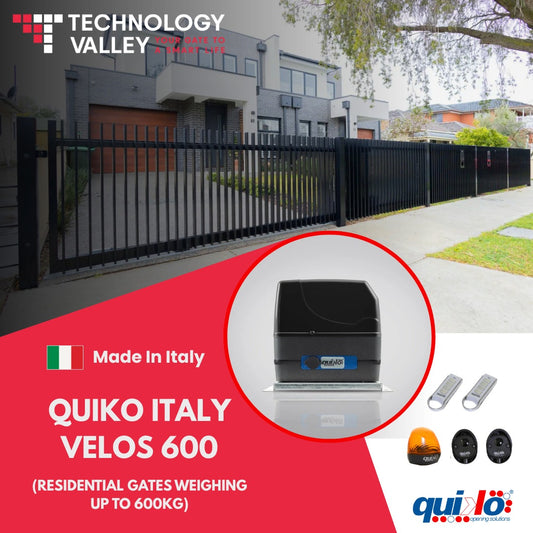 Quiko Italy Velos 230V Sliding Gate Opener - 600kg Capacity | Made in Italy