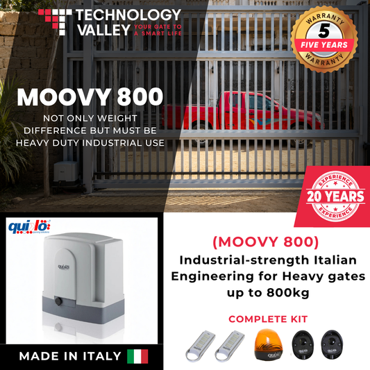 Quiko Italy Moovy 800 Heavy Duty Sliding Gate Opener 800kg – Best Industrial in Egypt | موتور بوابة منزلقة 800 كجم في مصر